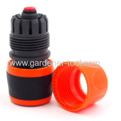 Plastic soft 5/8 inch garden hose quick connector with waterstop