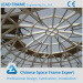 Windproof steel space frame structure glass roof dome for hall