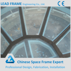 Light steel frame grid structure glass roof dome