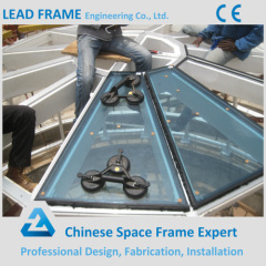 Light steel frame grid structure glass roof dome
