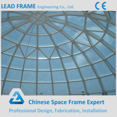 Light steel frame grid structure glass roof dome