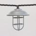 Decorative Galvanized hood & wire cage string light 10ct