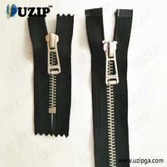 customer logo puller metal zipper silver