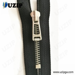 customer logo puller metal zipper silver