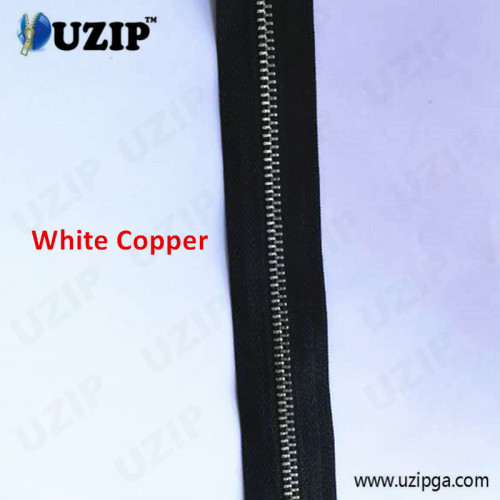 white copper slide fastener
