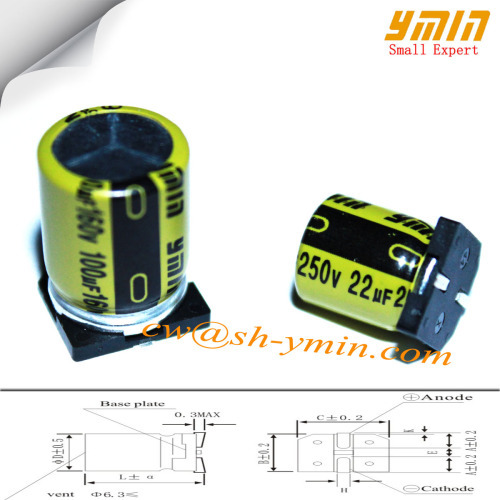 22uF 250V 10x13mm SMD Capacitors VKM Series 105C 7000 ~ 10000 Hours SMD Aluminum Electrolytic Capacitor Capacitor RoHS