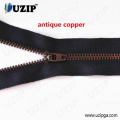 antique copper jean zipper