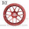 Red Monoblock Forged Wheels Lightweight Mercedes Replica Racing Car