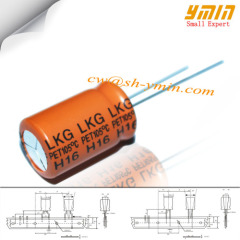 Shanghai Ymin LKG Series Capacitors 105C 8000 ~ 12000 Hours Radial Aluminum Electrolytic Capacitors for General Purpose