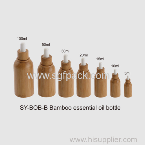 bamboo oil bottle and cap bamboo serum bottle and bamboo dropper