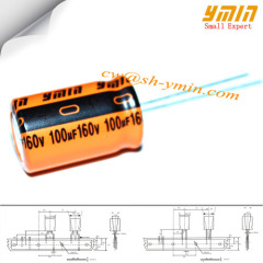 100uF 160V 12.5x20mm Capacitors LKG Series 105C 8000 ~ 12000 Hours Radial Aluminium Electrolytic Capacitor for LED Lamp
