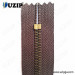 anti brass metal zipper closed end with thumb puller