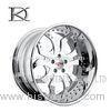 Silver White One Piece Forged Wheels Forged Alloy Wheels For Racing Car