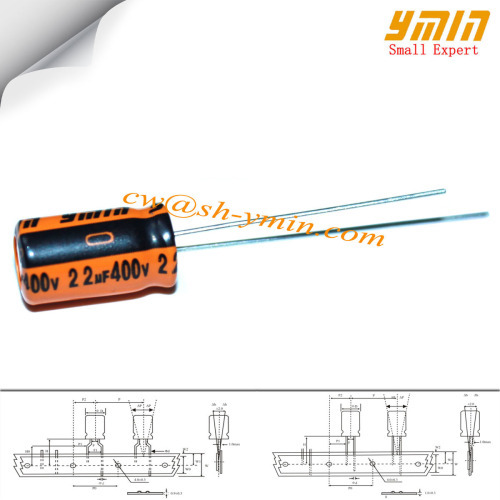 400V 22uF 12.5x20mm Capacitors LKG Series 105C 8000 ~ 12000 Hour Radial Aluminium Electrolytic Capacitor for USB Charger