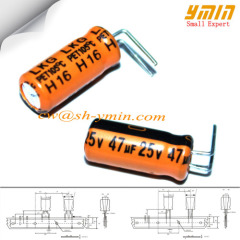 25V 47uF 5x9mm Capacitors LKG Series 105C 8000 ~ 12000 Hours Radial Lead Aluminium Electrolytic Capacitors RoHs Standard