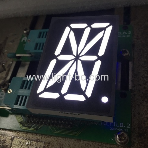 Ultra white 2.3 single digit 16 segment led display common anode for elebator position indicator