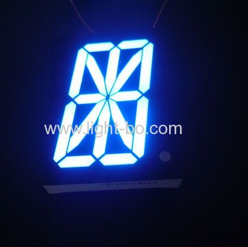 2.3" common anode pure green single digit 16 segment led display for clock indicator