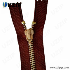 closed end metal zipper