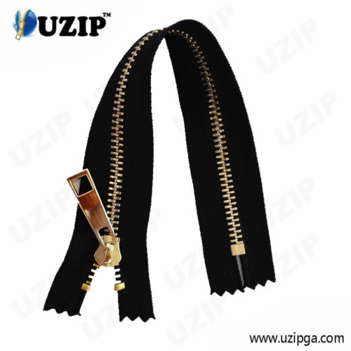 gold metal zippers and End Zip