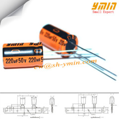 50V 220uF 10x16mm Capacitors LKG Series 105C 8000 ~ 12000 Hours Radial Aluminium Electrolytic Capacitors RoHs