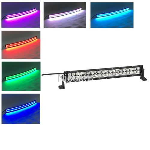 120w 22 Inch Straight Led Bar with RGB halo 4WD Off Road Truck DC10-30V