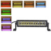 72w 12 Inch Straight off Road 14400lm Radius LED Light Bar with RGB Halo ring