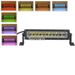 72w 12 InchStraight Led Bar with RGB halo LED Lights and Wiring Harness