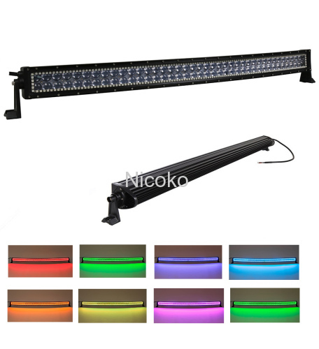 52w 300 Inch Straight CREE LED Working Light Bar for Offroad with RGB Color changing