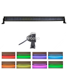 32inch 180w Curved Cree Led Bar Off Road Lights Fog Lights Boat Lighting Headlight with RGB Halo ring wiring harness