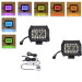 4 Inch 18 watts 4D Lens Led lights led work light with RGB halo IP 67 waterproof