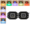 Flush mount 12 watts Cree Leds Spot Beam Fog Light Off Road Lights Boat Lights Led Work Light with RGB halo Waterproof