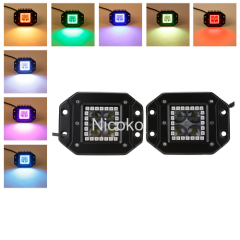 Flush mount 12watts 4D Cree led work light Led lights with RGB halo waterproof controller