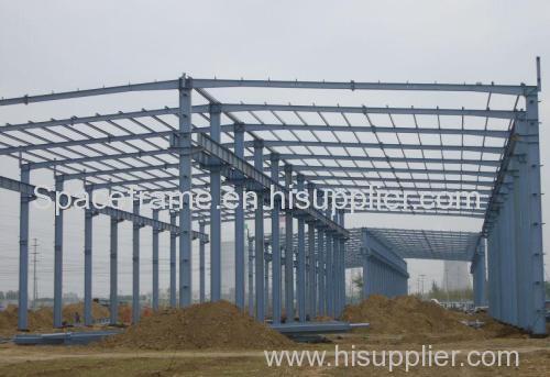 Prefab light steel building of workshop or warehouse