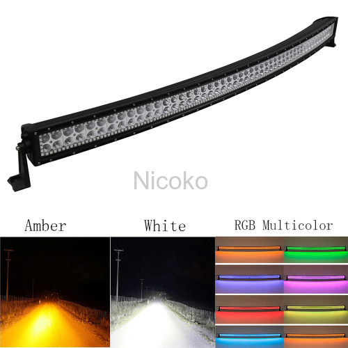 50" 288W Curved White Amber lights with ColorMorph RGB halo Power LED Driving Lamp Off Road Fog Light