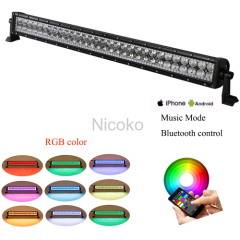 32" 180W Straight Spot-Flood Combo LED Light Bar with RGB halo Bluetooth control LED Off-road Lights IP67 Waterproof