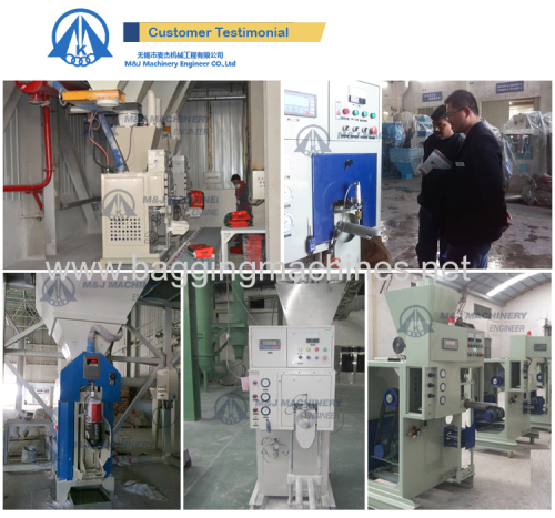 m&j machinery packing soda ash into valved bags machine Sodium carbonate powder valve weighing and packing machine