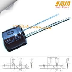63V 100uF 10x9mm ESR Capacitors LK Series 105C 6000 ~ 8000 Hours Radial Lead Aluminium Electrolytic Capacitors RoHs