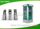 80mm Thermal Printer Dual Screen Kiosk Free Standing Type Steel Cabinet