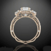 Graciously embossed stunning diamond gold couple diamond wedding rings