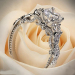 Graciously embossed stunning diamond gold couple diamond wedding rings