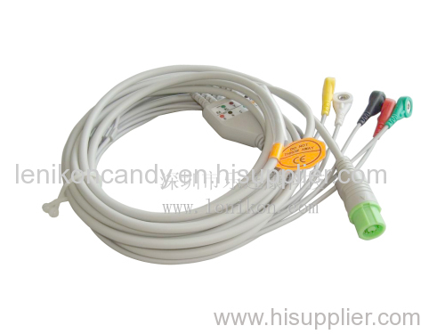 Fukuda 5 lead-snap ECg Cable