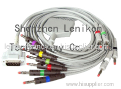 Nihon Konden 10leads banana EKG Cable