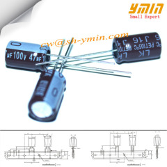 100V 47uF 8x16mm Capacitors LK Series 105C 6000 ~ 8000 Hours Radial Aluminium Electrolytic Capacitor for General Purpose