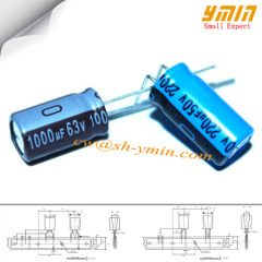 1000uF 63V 16x25mm Capacitors LK Series 105C 6000 ~ 8000 Hours Radial Aluminium Electrolytic Capacitors General Purpose