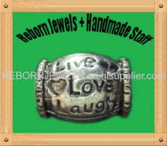 Live love laugh large hole beads f european style n all diy jewelry making