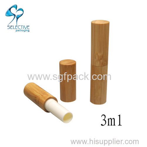 3ml eco empty wood lip balm stick container tube