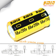 200V 68uF 12.5x20mm Capacitors GP Series 105C 4000 ~ 6000 Hours Radial Electrolytic Capacitor for Multi USB Power Socket