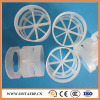 Plastic pall ring for distillation tower filling