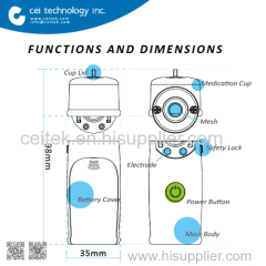 2018 FDA CE ISO Approved Ultrasonic Portable Nebulizer with mask