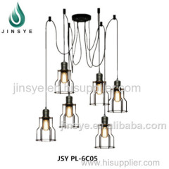 Modern pendant ceiling lamp 5pcs 6nos cage light